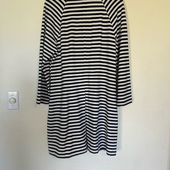 Cabi Byline Medium Black & White Full Zip LongLine Jacket - Picture 4 of 10